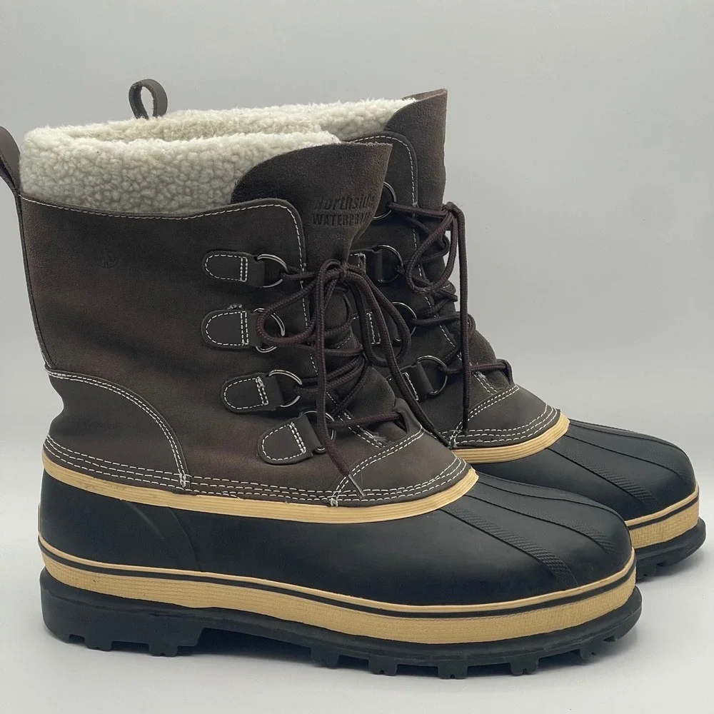 Northside Thermolite Waterproof Duck Snow Boots Men's Size 12 Insulated‎ Brown